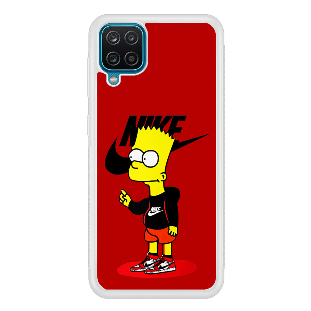 Nike Style Bart Simpson Samsung Galaxy A12 Case