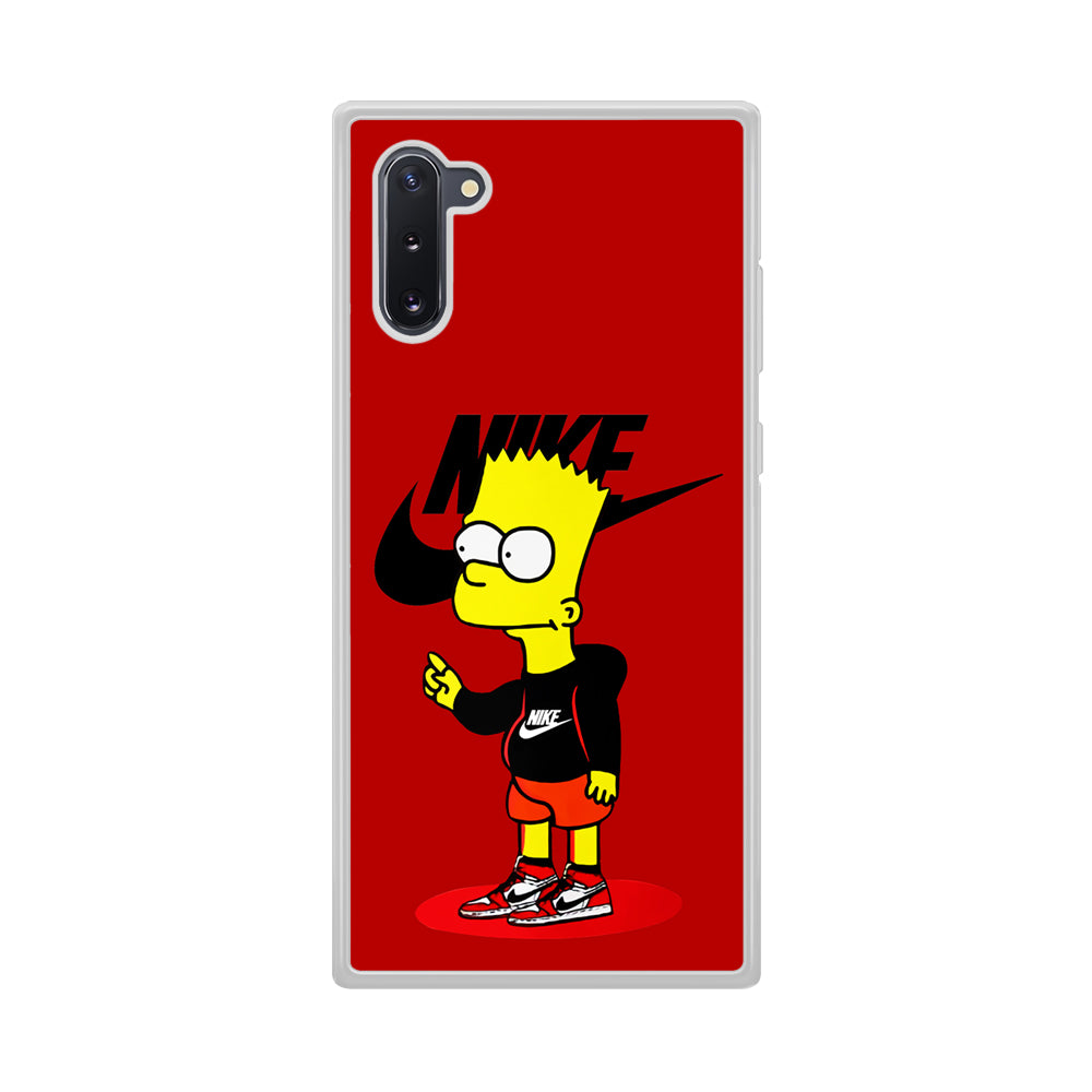 Nike Style Bart Simpson Samsung Galaxy Note 10 Case