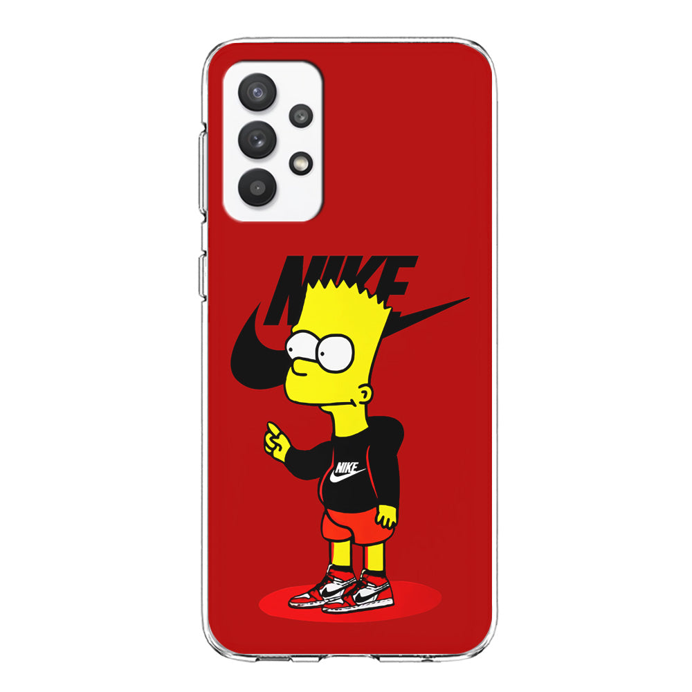 Nike Style Bart Simpson Samsung Galaxy A32 Case