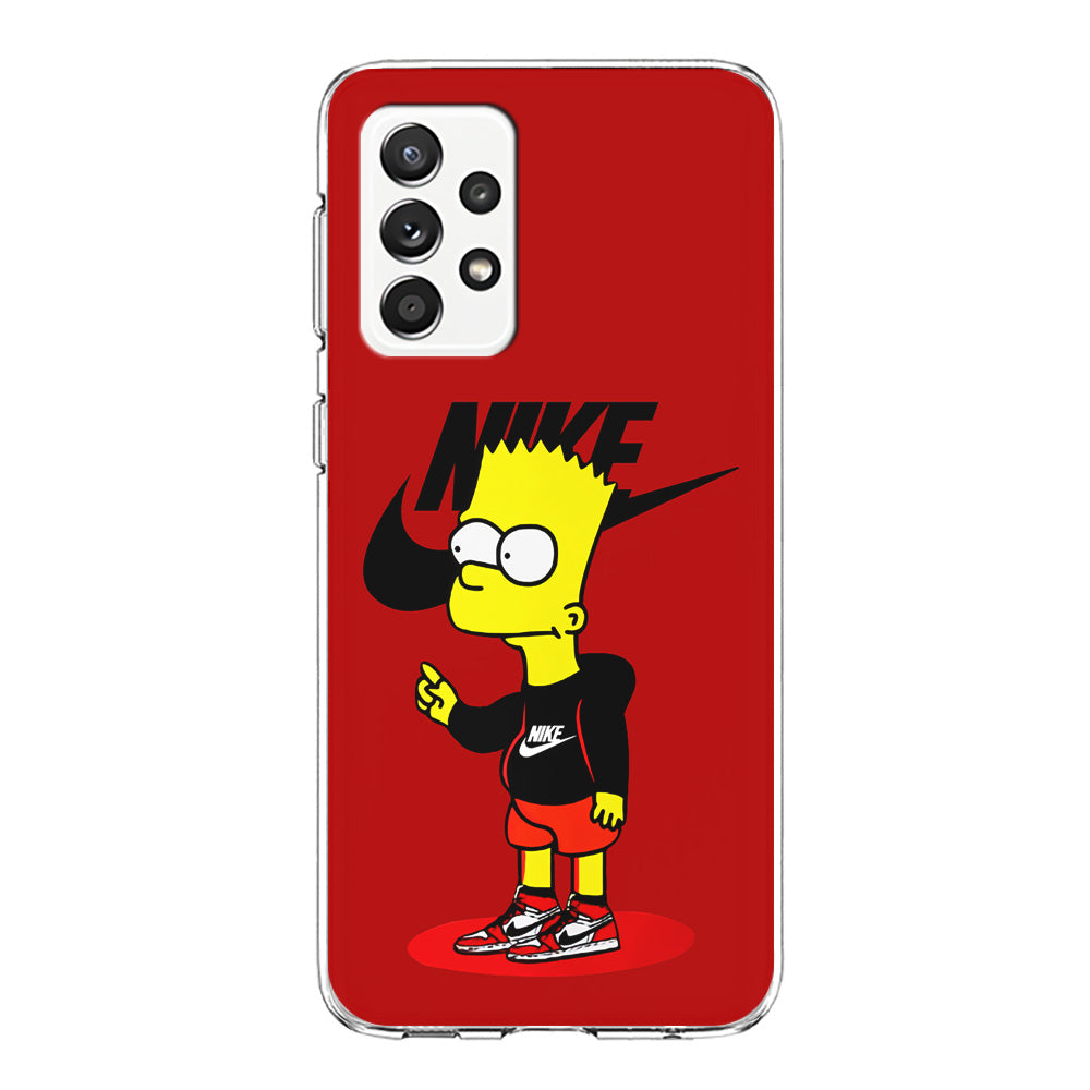 Nike Style Bart Simpson Samsung Galaxy A72 Case