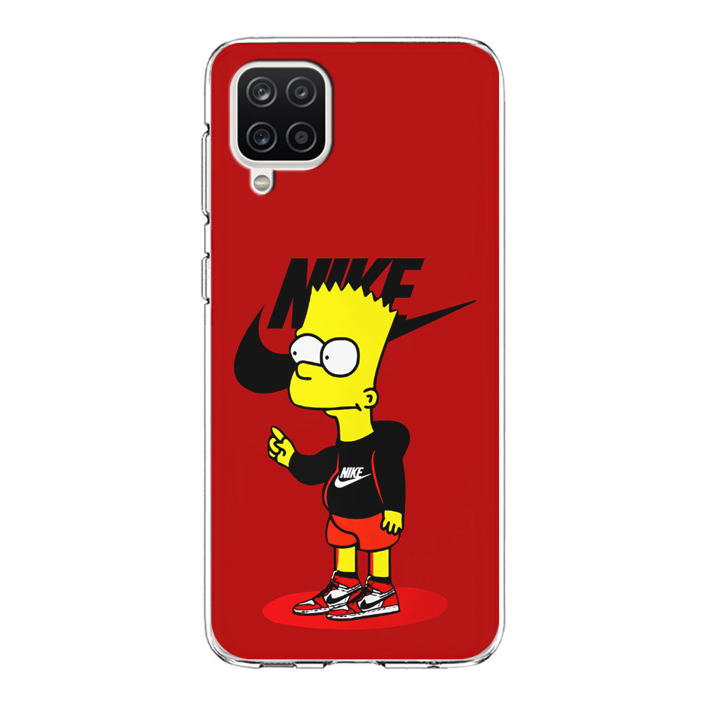 Nike Style Bart Simpson Samsung Galaxy A12 Case