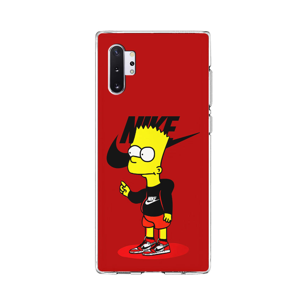 Nike Style Bart Simpson Samsung Galaxy Note 10 Plus Case