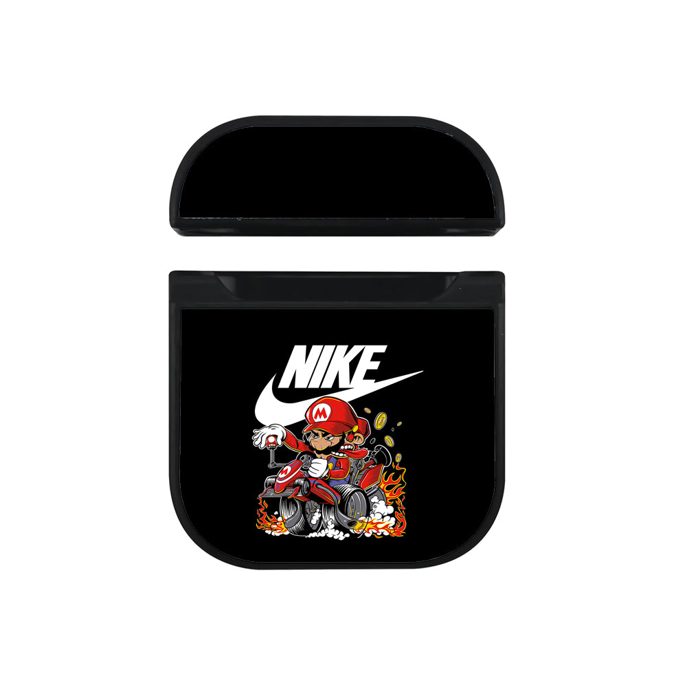 Nike Swoosh Mario Kart Racer Apple AirPods Case-AirPod Case-Black-Altracase