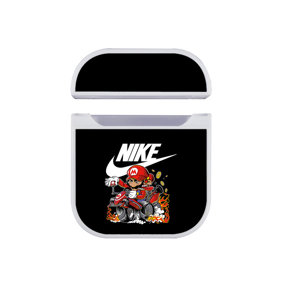 Nike Swoosh Mario Kart Racer Apple AirPods Case-AirPod Case-White-Altracase