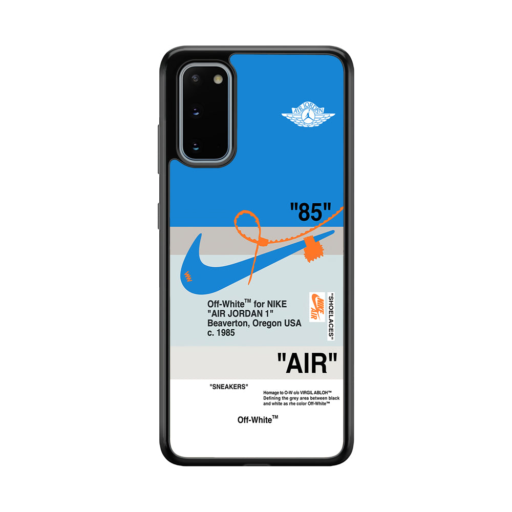 Nike X Air Jordan Blue Samsung Galaxy S20 Case-Mobile Phone Case-Rubber Black (2D Case)-Altracase