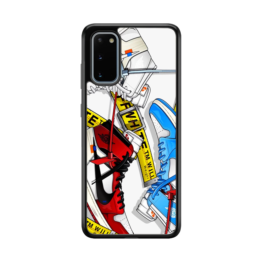 Nike X Air Jordan Shoes Collage Samsung Galaxy S20 Case-Mobile Phone Case-Rubber Black (2D Case)-Altracase