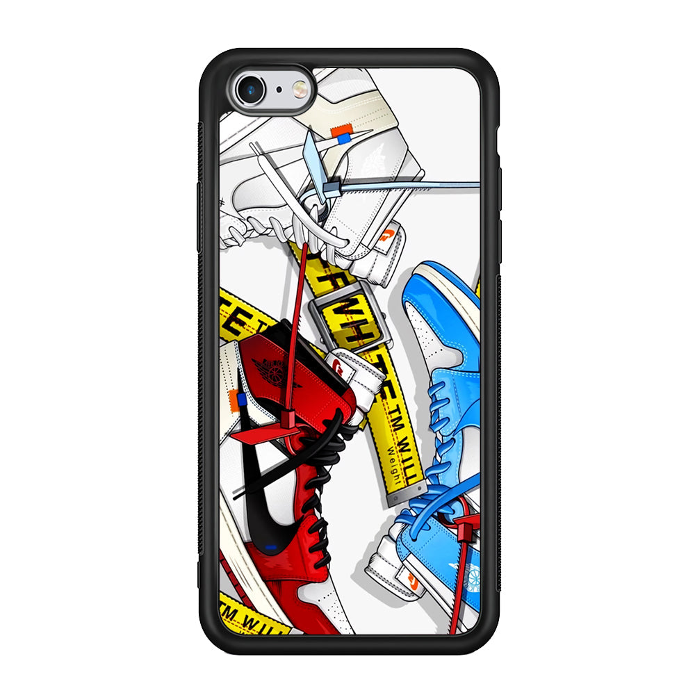 Nike X Air Jordan Shoes Collage iPhone 6 | 6s Case-Mobile Phone Case-Rubber Black (2D Case)-Altracase