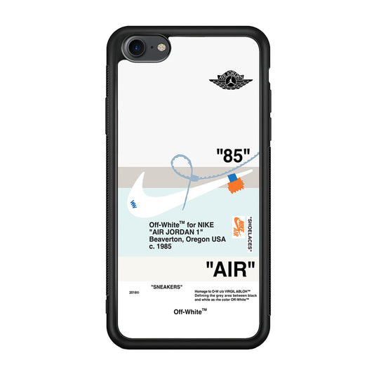 Nike X Air Jordan White iPhone SE 2020 Case-Mobile Phone Case-Rubber Black (2D Case)-Altracase