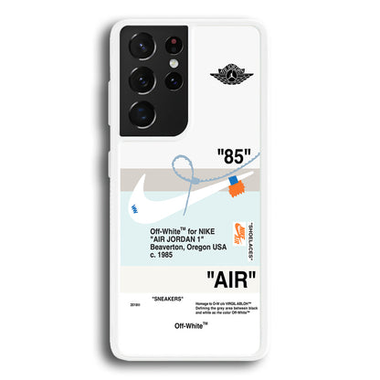 Nike X Air Jordan White Samsung Galaxy S22 Ultra Case