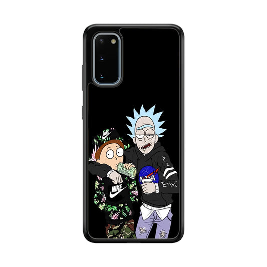 Nike X Nasa Rick and Morty Samsung Galaxy S20 Case-Mobile Phone Case-Rubber Black (2D Case)-Altracase