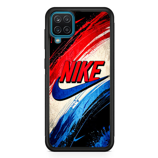 Nike Artistic Colorful Splash Samsung Galaxy A12 Case-Mobile Phone Case-Rubber Black (2D Case)-Altracase