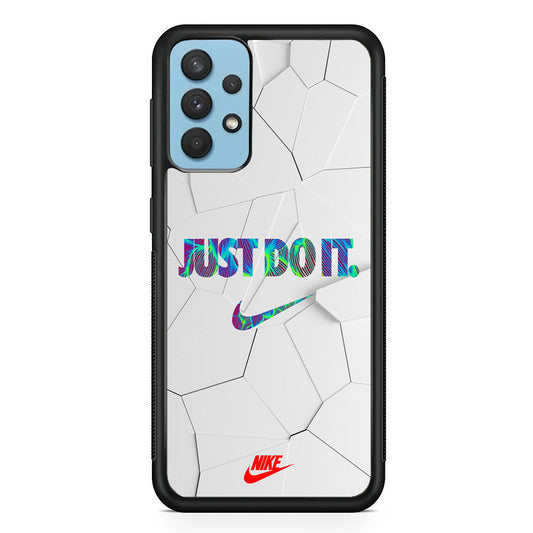 Nike Glowing Inside Samsung Galaxy A32 Case-Mobile Phone Case-Rubber Black (2D Case)-Altracase