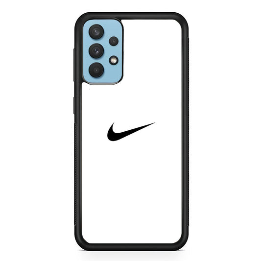 Nike Logo White Simple Samsung Galaxy A32 Case-Mobile Phone Case-Rubber Black (2D Case)-Altracase