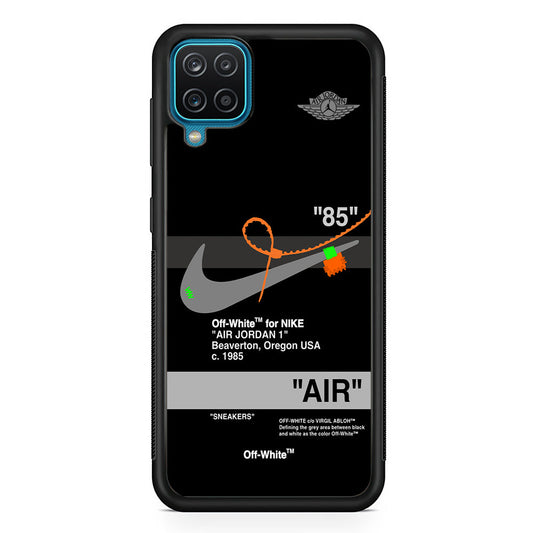 Nike X Air Jordan Black Samsung Galaxy A12 Case-Mobile Phone Case-Rubber Black (2D Case)-Altracase