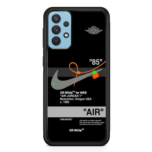 Nike X Air Jordan Black Samsung Galaxy A32 Case-Mobile Phone Case-Rubber Black (2D Case)-Altracase