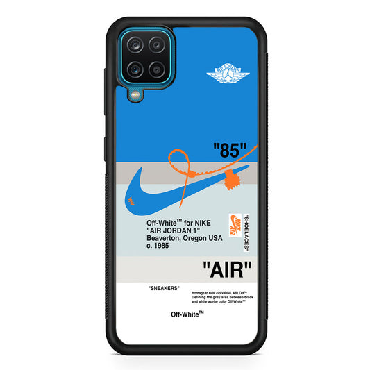 Nike X Air Jordan Blue Samsung Galaxy A12 Case-Mobile Phone Case-Rubber Black (2D Case)-Altracase