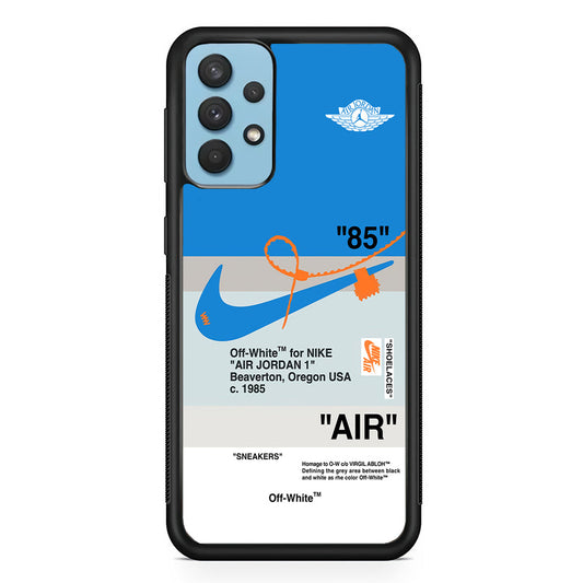 Nike X Air Jordan Blue Samsung Galaxy A32 Case-Mobile Phone Case-Rubber Black (2D Case)-Altracase