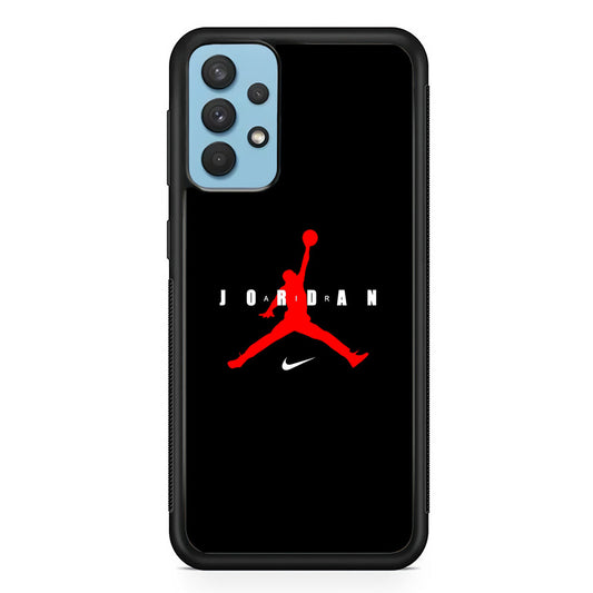 Nike X Air Jordan Logo Samsung Galaxy A32 Case-Mobile Phone Case-Rubber Black (2D Case)-Altracase