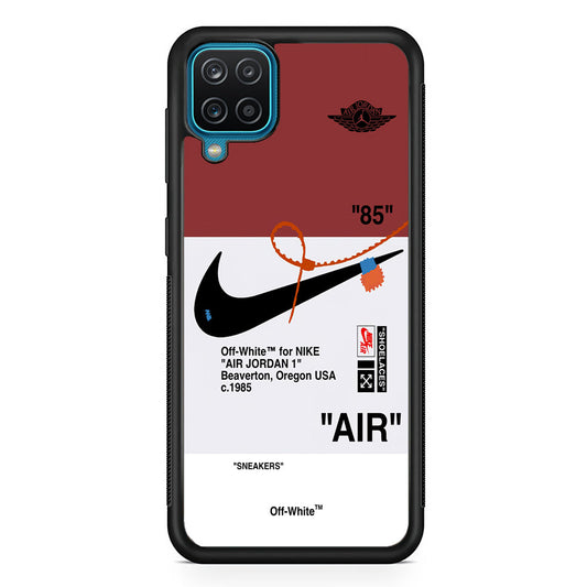 Nike X Air Jordan Red Samsung Galaxy A12 Case-Mobile Phone Case-Rubber Black (2D Case)-Altracase