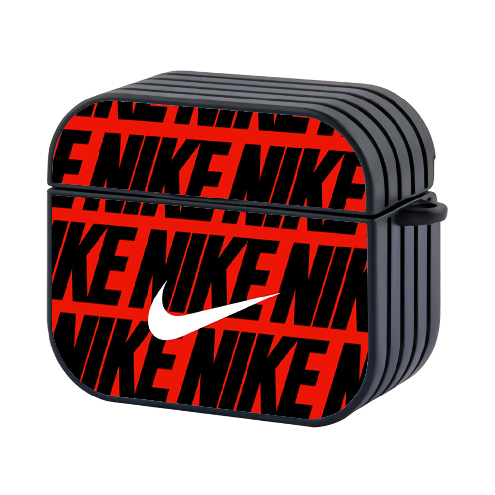 Nike in Red Pattern Apple Airpods 3 Case - AirPod Case - Altracase