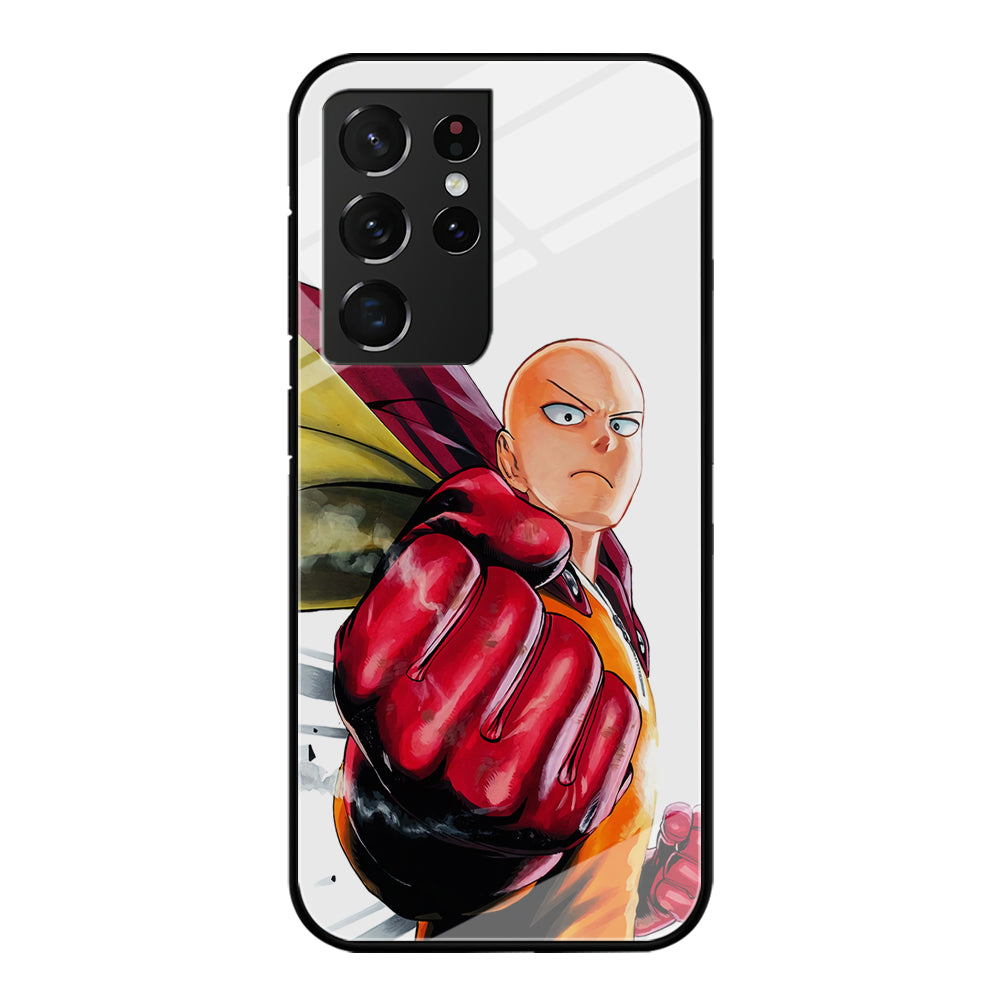 OPM Saitama Strong Punch Samsung Galaxy S21 Ultra Case-Phone Case-Tempered Glass Case-Altracase