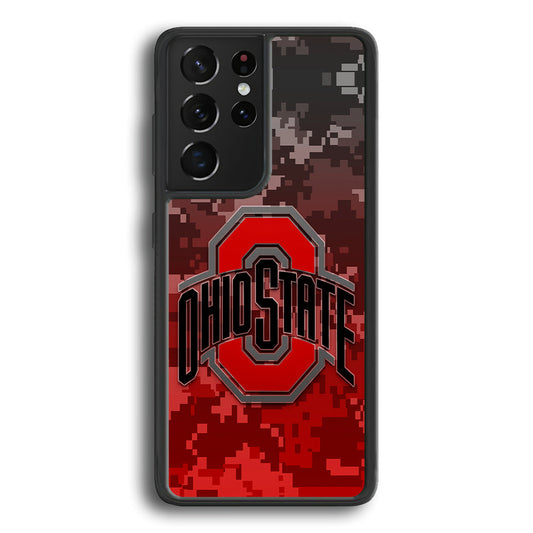 Ohio State Pixel Art Samsung Galaxy S22 Ultra Case