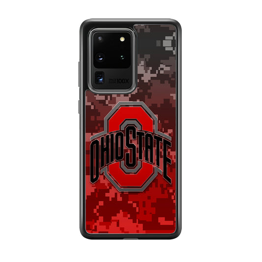 Ohio State Pixel Art Samsung Galaxy S20 Ultra Case-Phone Case-Tempered Glass Case-Altracase