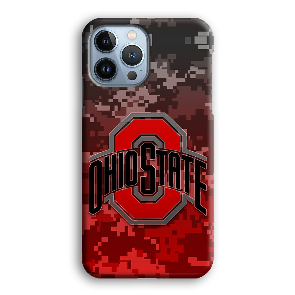 Ohio State Pixel Art iPhone 14 Pro Case