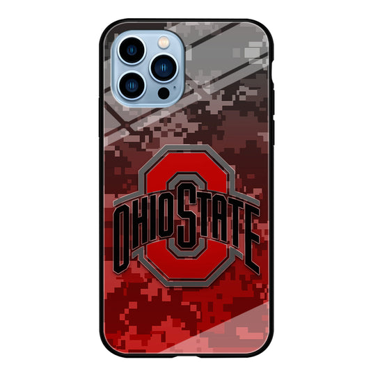 Ohio State Pixel Art iPhone 14 Pro Max Case-Phone Case-Tempered Glass Case-Altracase