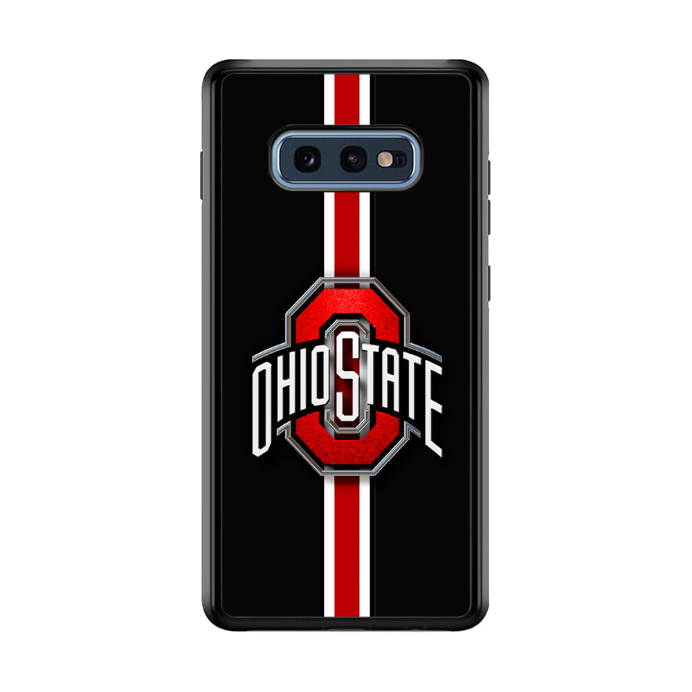 Ohio State White Red Line Samsung Galaxy S10E Case