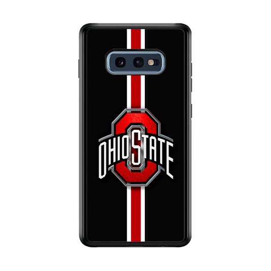 Ohio State White Red Line Samsung Galaxy S10E Case