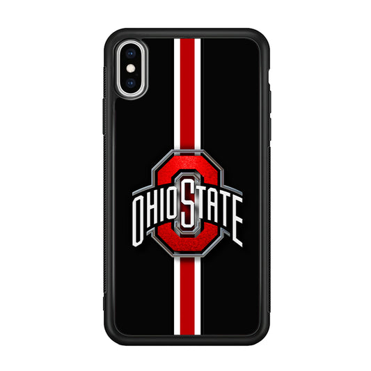 Ohio State White Red Line iPhone Xs Max Case