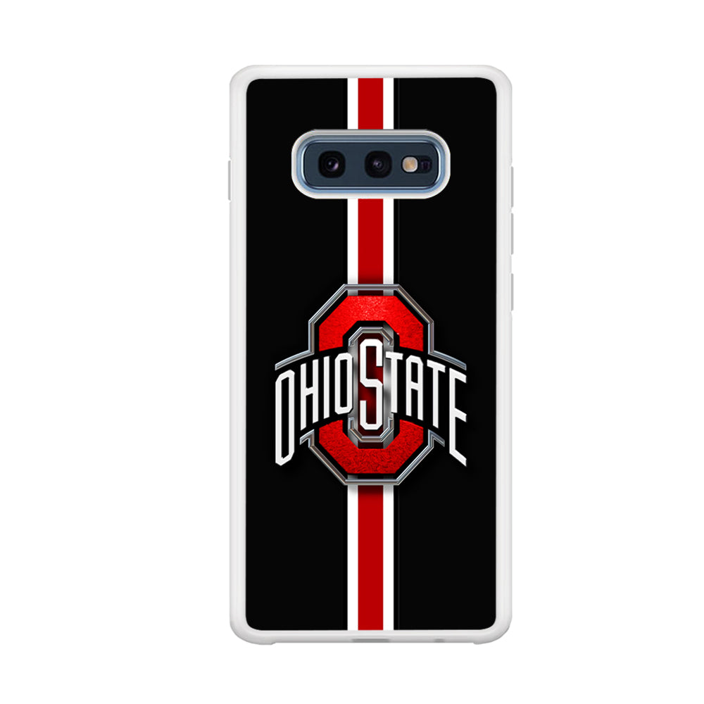 Ohio State White Red Line Samsung Galaxy S10E Case