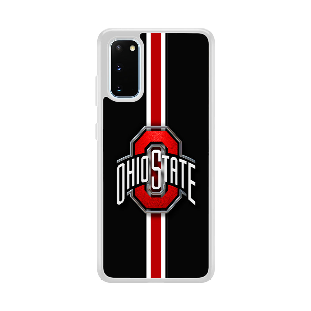 Ohio State White Red Line Samsung Galaxy S20 Case