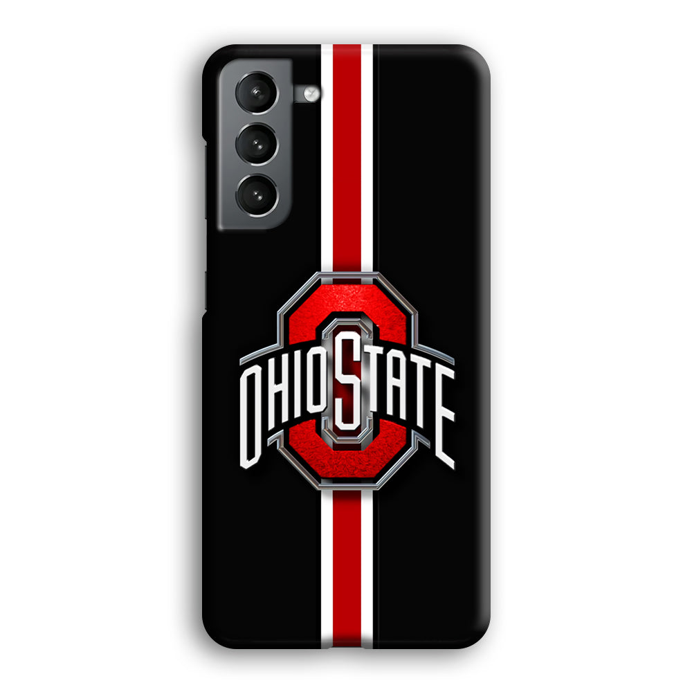 Ohio State White Red Line Samsung Galaxy S22 Case