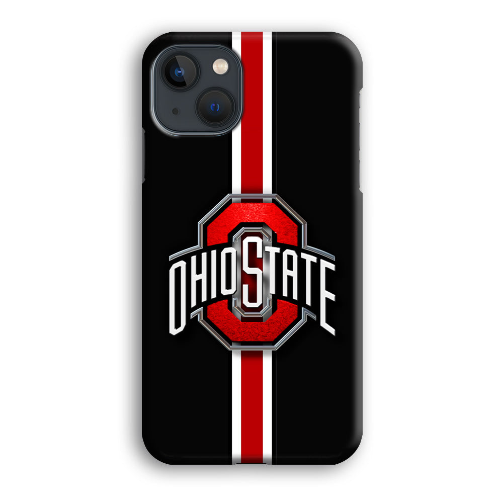 Ohio State White Red Line iPhone 14 Plus Case