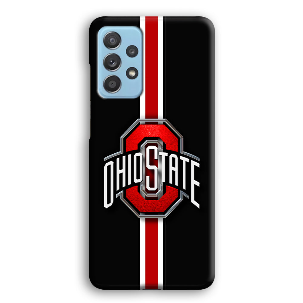 Ohio State White Red Line Samsung Galaxy A52 Case