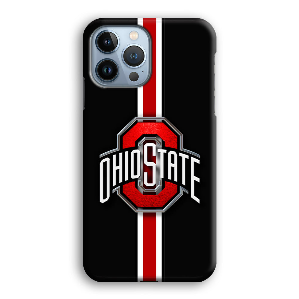 Ohio State White Red Line iPhone 14 Pro Case