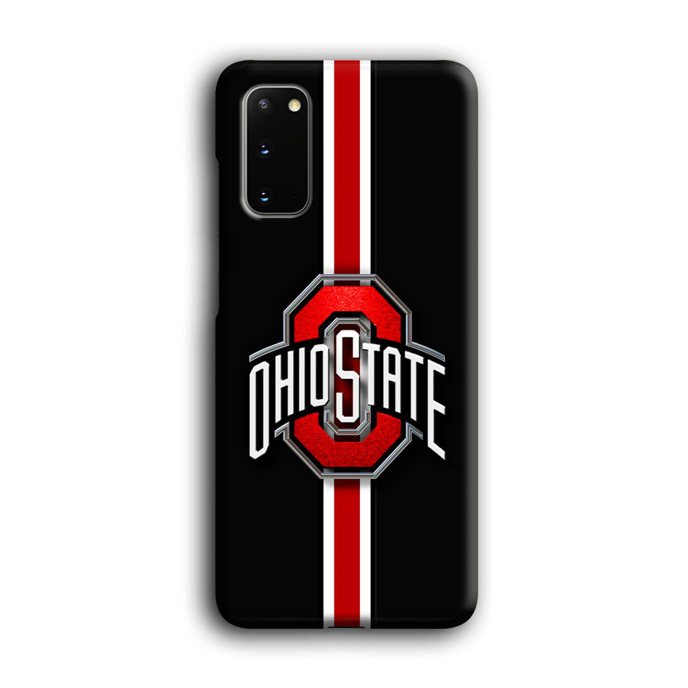 Ohio State White Red Line Samsung Galaxy S20 Case