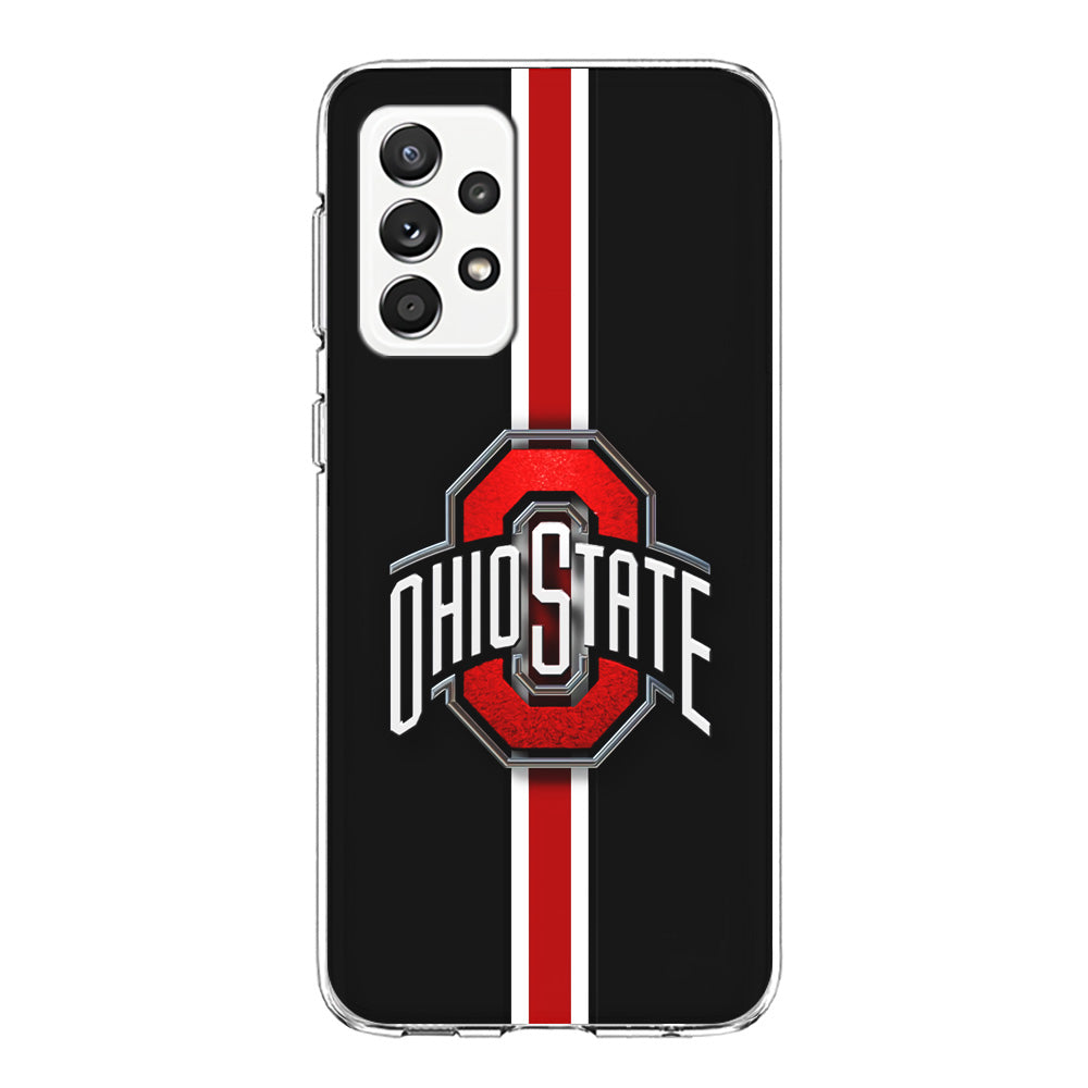 Ohio State White Red Line Samsung Galaxy A52 Case