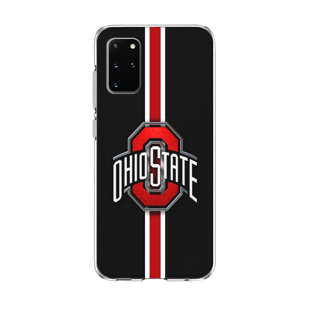 Ohio State White Red Line Samsung Galaxy S20 Plus Case