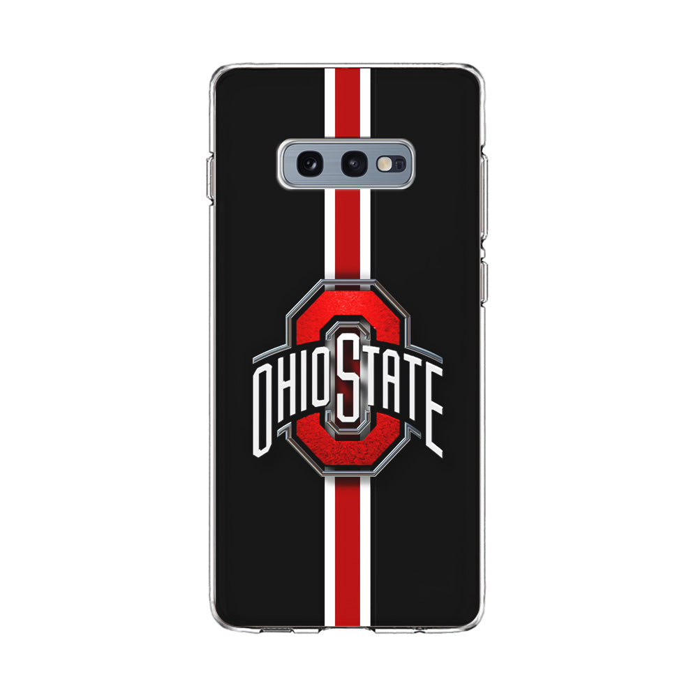 Ohio State White Red Line Samsung Galaxy S10E Case