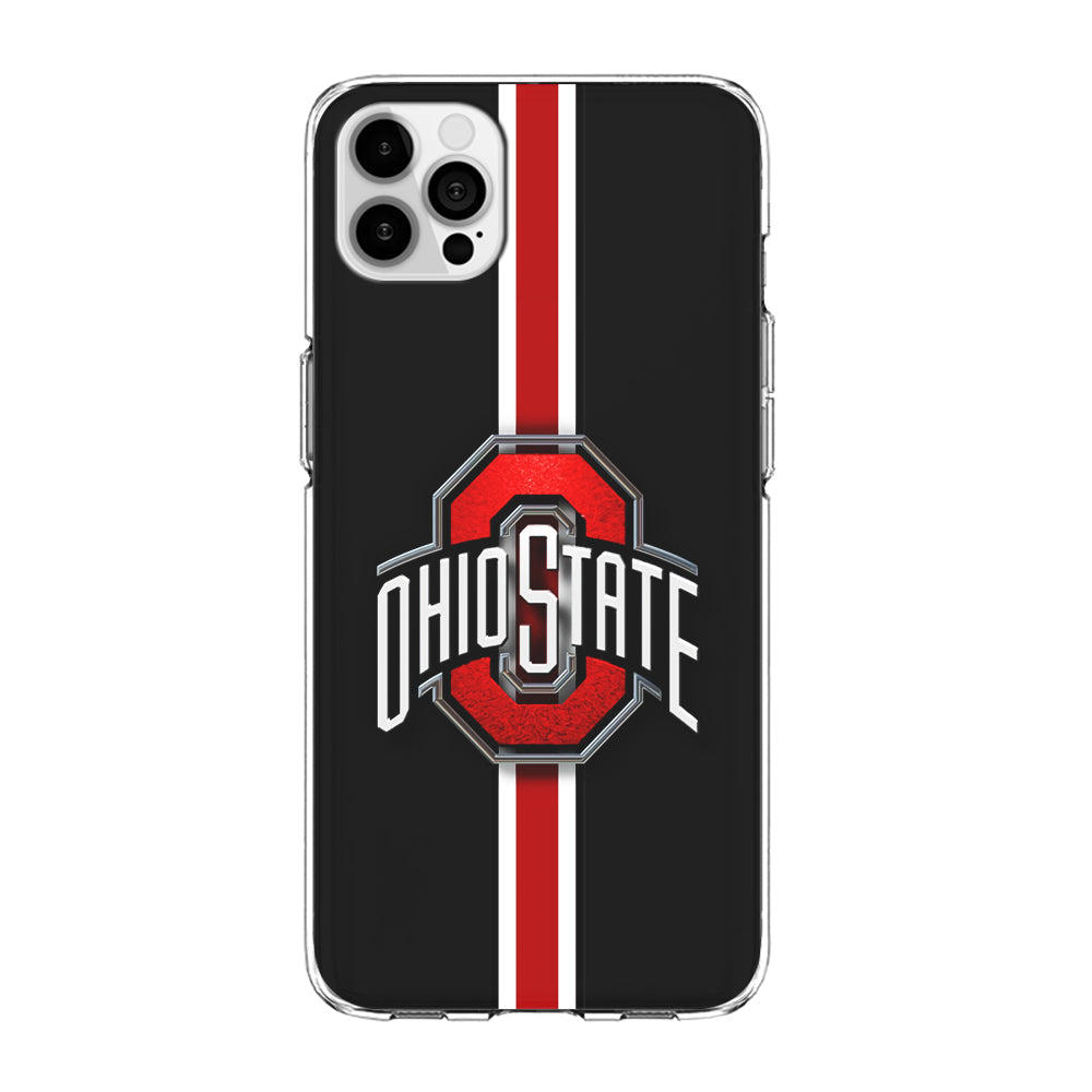 Ohio State White Red Line iPhone 14 Pro Case-Phone Case-Clear Soft Case-Altracase