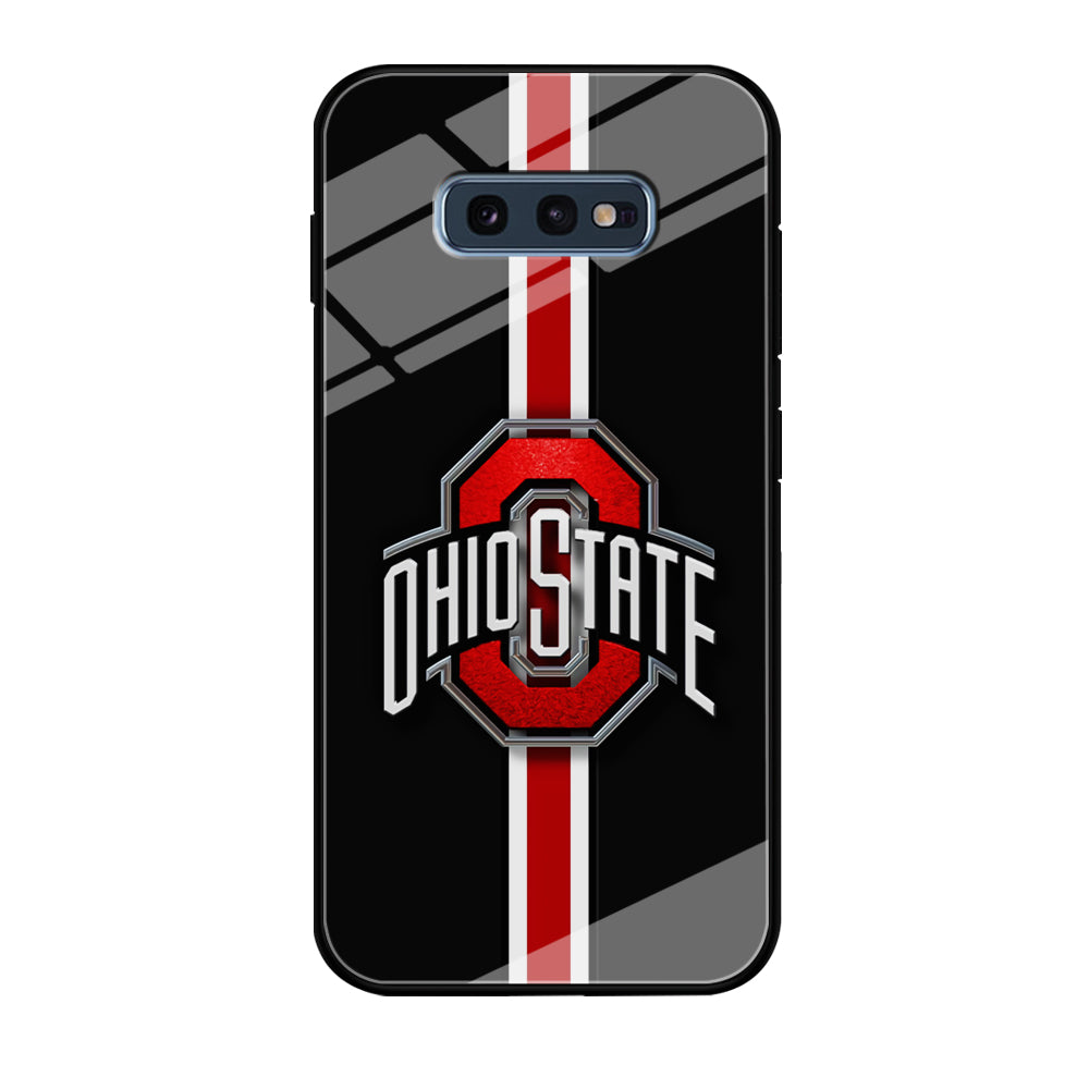 Ohio State White Red Line Samsung Galaxy S10E Case