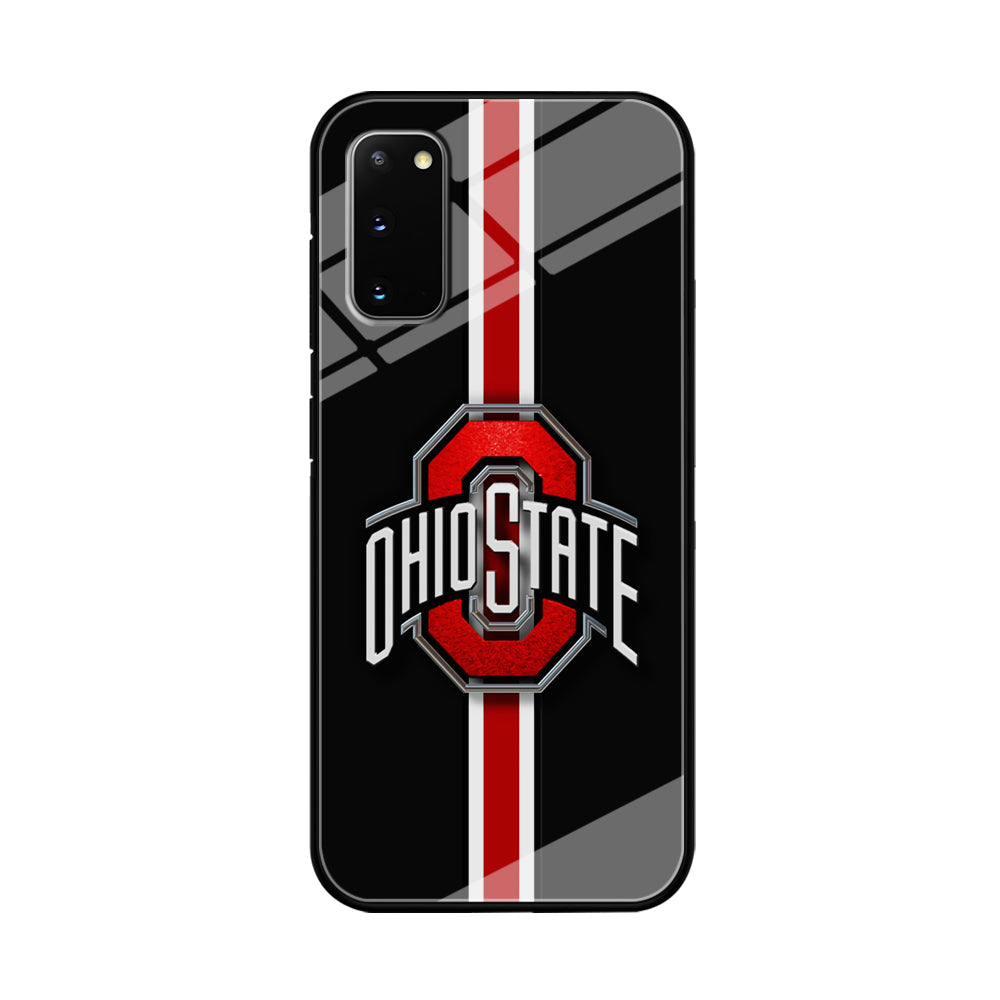 Ohio State White Red Line Samsung Galaxy S20 Case