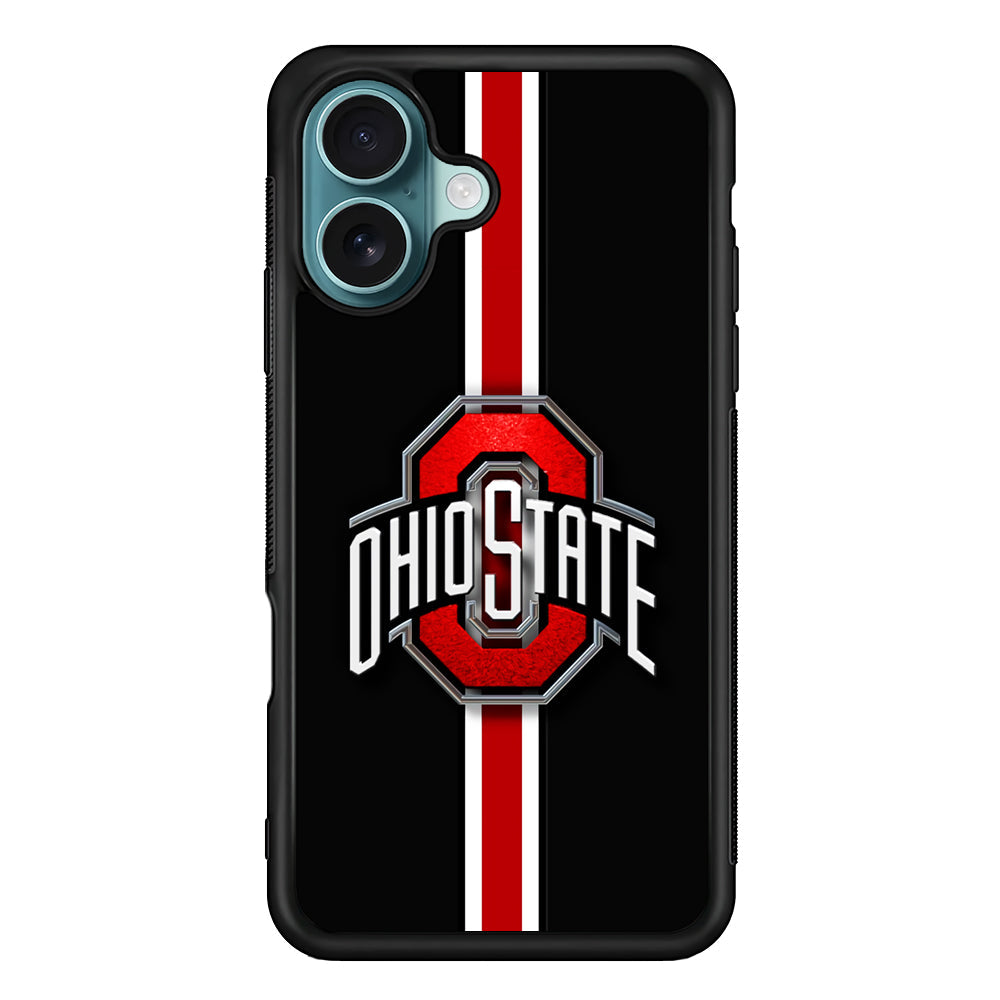 Ohio State White Red Line iPhone 16 Plus Case - Altracase
