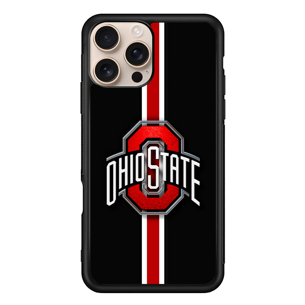 Ohio State White Red Line iPhone 16 Pro Max Case - Altracase