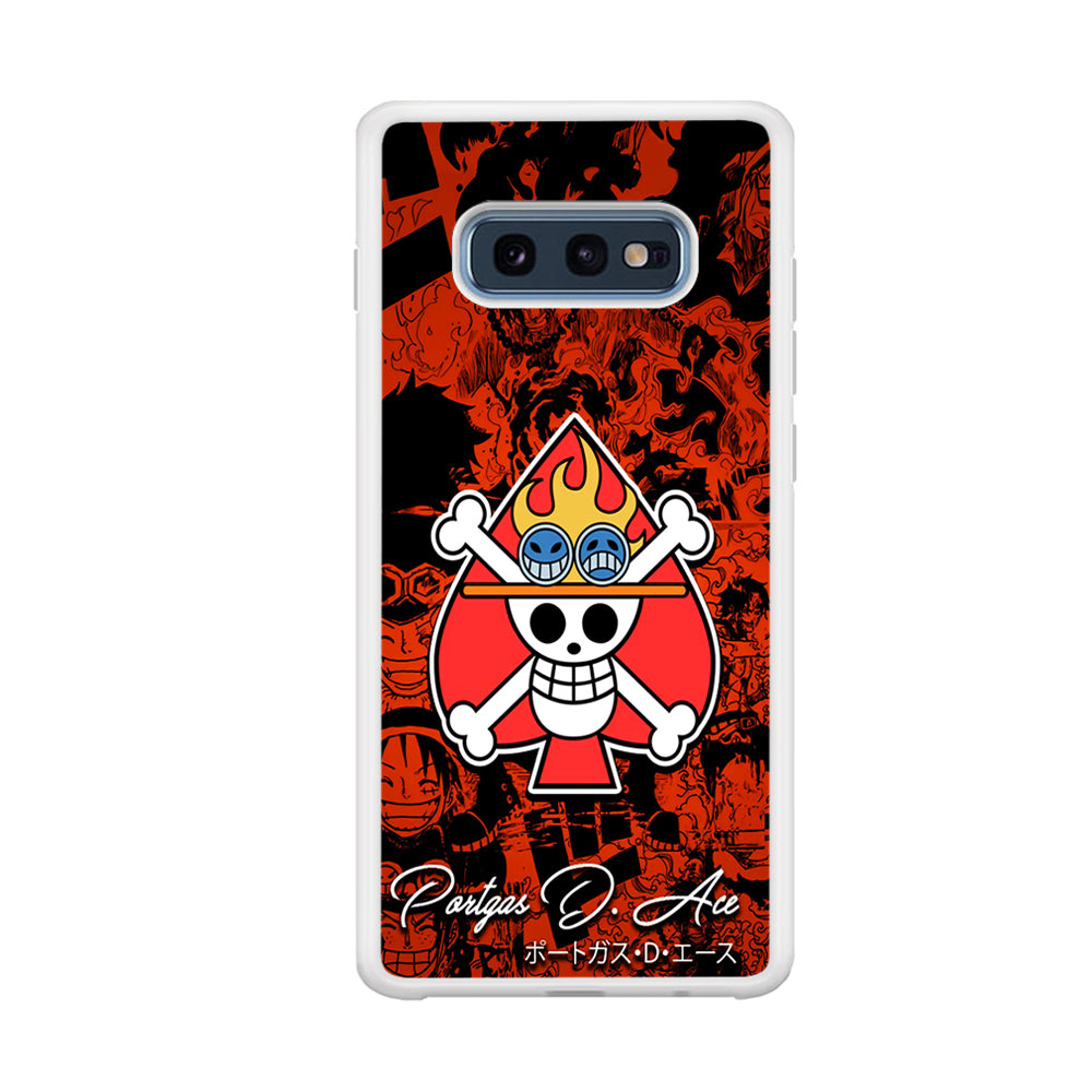 One Piece Ace Logo Comic Samsung Galaxy S10E Case