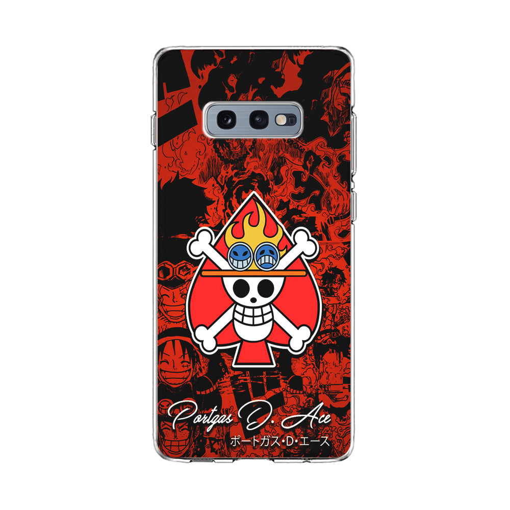 One Piece Ace Logo Comic Samsung Galaxy S10E Case