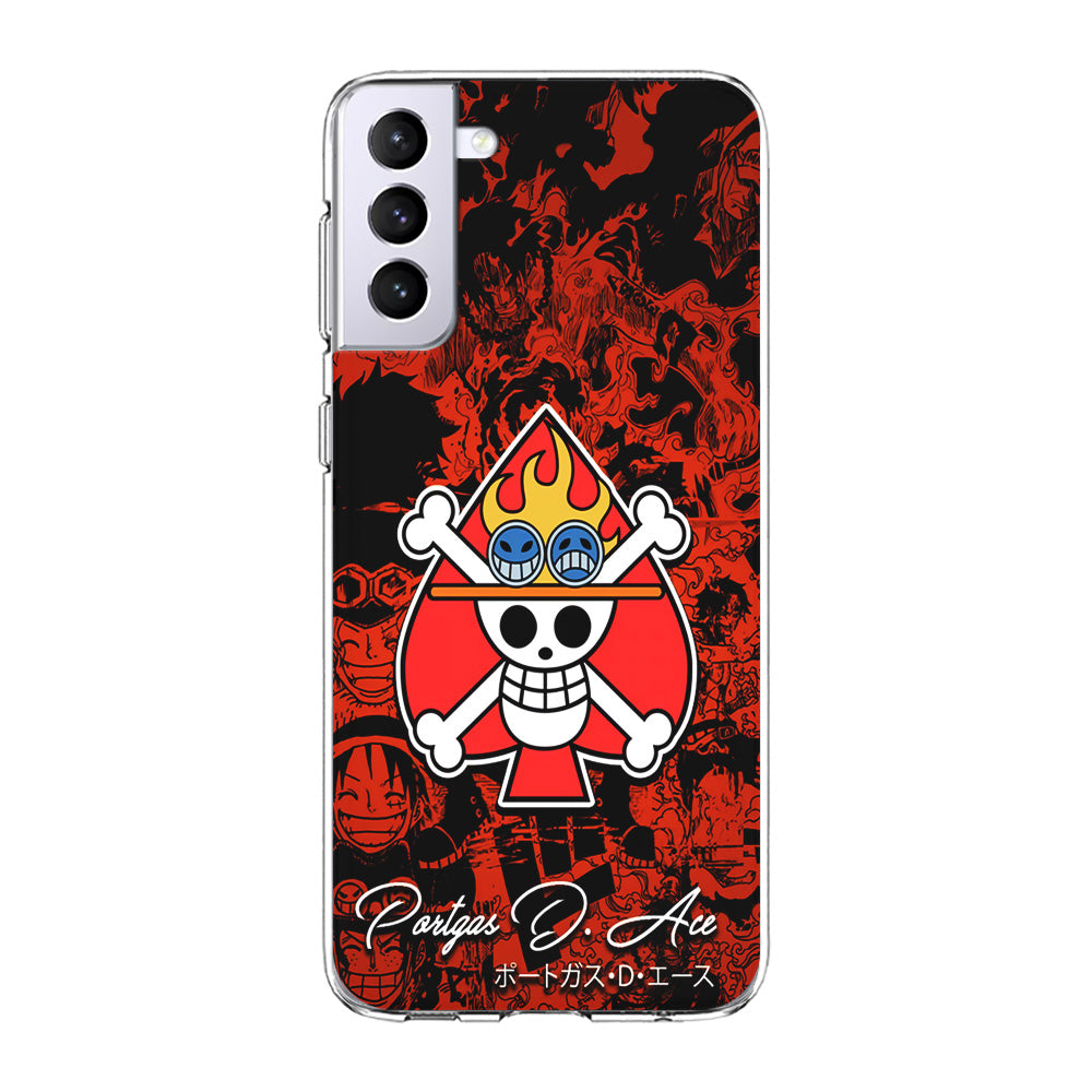 One Piece Ace Logo Comic Samsung Galaxy S24 Case-Phone Case-Clear Soft Case-Altracase